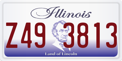 IL license plate Z493813