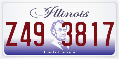 IL license plate Z493817