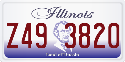 IL license plate Z493820