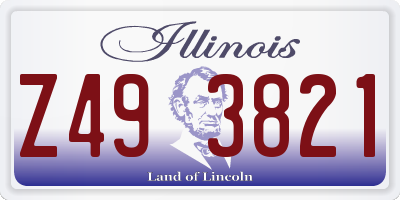 IL license plate Z493821