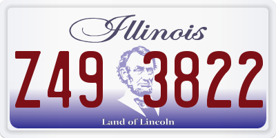 IL license plate Z493822