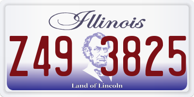 IL license plate Z493825