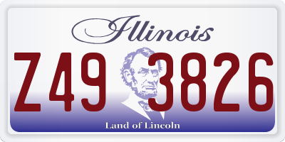 IL license plate Z493826