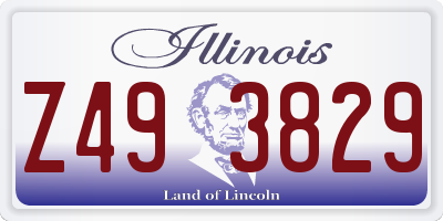 IL license plate Z493829