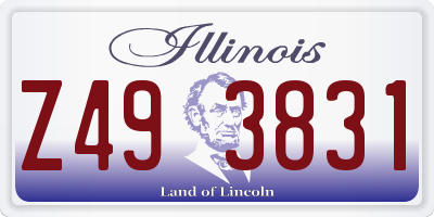 IL license plate Z493831