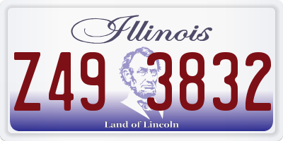 IL license plate Z493832