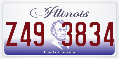 IL license plate Z493834