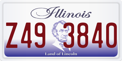IL license plate Z493840