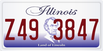 IL license plate Z493847