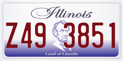 IL license plate Z493851