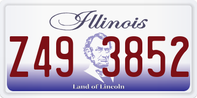 IL license plate Z493852
