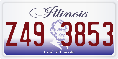 IL license plate Z493853