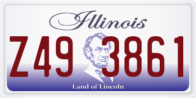 IL license plate Z493861