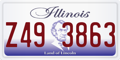 IL license plate Z493863