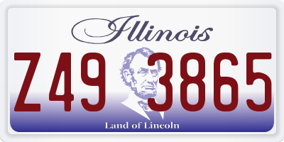 IL license plate Z493865