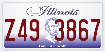 IL license plate Z493867