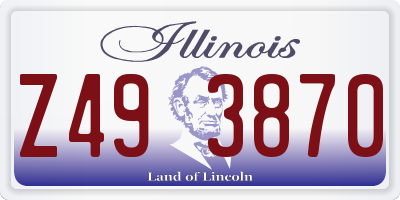 IL license plate Z493870