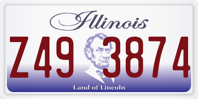 IL license plate Z493874