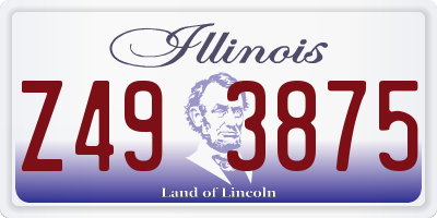 IL license plate Z493875