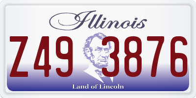 IL license plate Z493876
