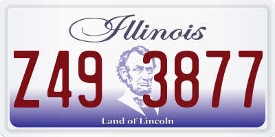 IL license plate Z493877