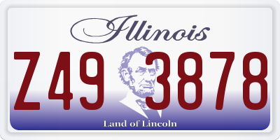IL license plate Z493878
