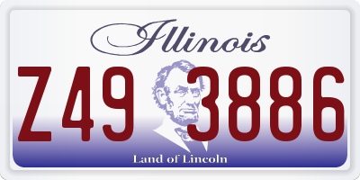 IL license plate Z493886
