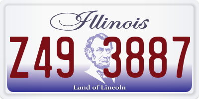 IL license plate Z493887