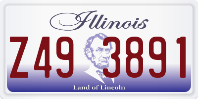 IL license plate Z493891