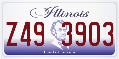 IL license plate Z493903