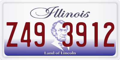 IL license plate Z493912