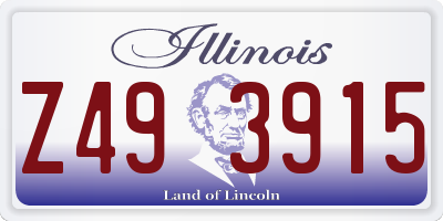 IL license plate Z493915