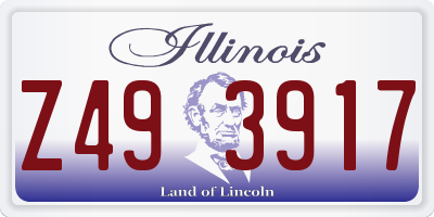 IL license plate Z493917