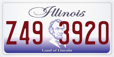 IL license plate Z493920