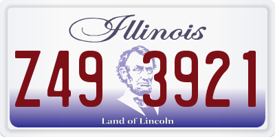 IL license plate Z493921
