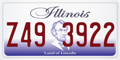 IL license plate Z493922