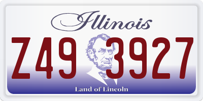 IL license plate Z493927