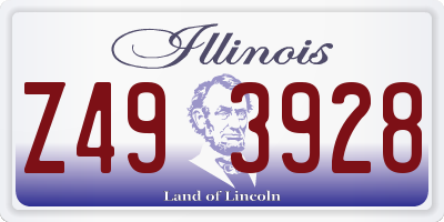 IL license plate Z493928