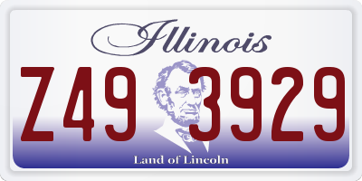 IL license plate Z493929