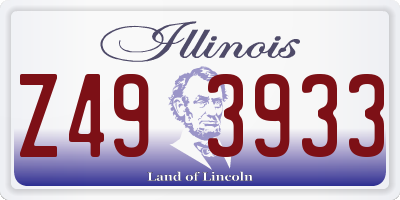 IL license plate Z493933
