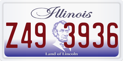 IL license plate Z493936
