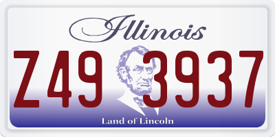 IL license plate Z493937