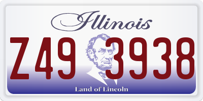 IL license plate Z493938