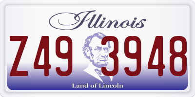 IL license plate Z493948