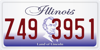 IL license plate Z493951