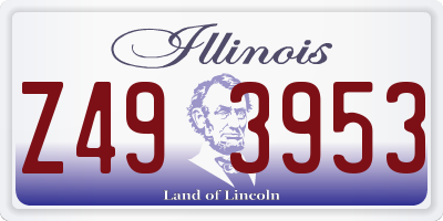 IL license plate Z493953