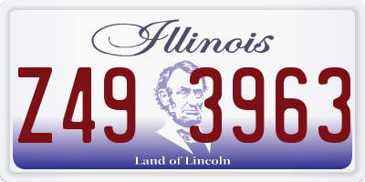 IL license plate Z493963