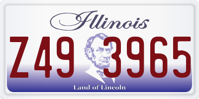 IL license plate Z493965