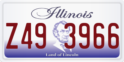 IL license plate Z493966