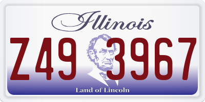 IL license plate Z493967